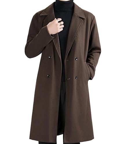 Amazon.co.jp: メンズトレンチコート、メンズビジネススリムジャケット